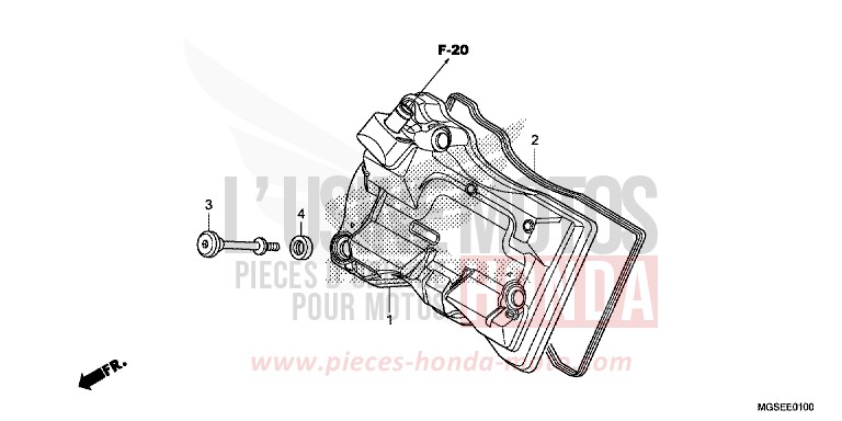 COUVERCLE DE CULASSE von NC700S Schaltgetriebe PEARL SUNBEAM WHITE (NHA66) von 2013